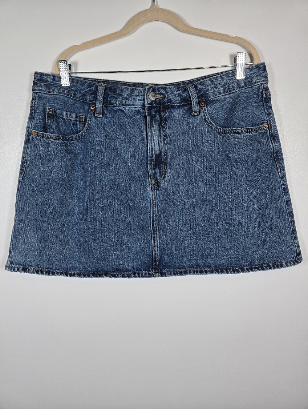 Old Navy High Rise Blue Denim Jean Mini Skirt Plus Size 16
